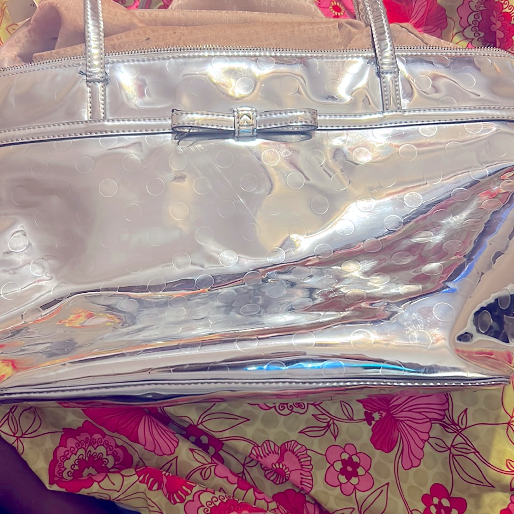 Authentic Kate Spade Handbag Metallic And Beautiful.